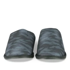 Chaussons NOIR Homme Motif Camouflage A Enfiler