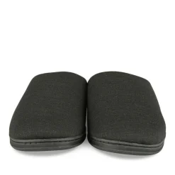 Chaussons NOIR Homme Motif Uni A Enfiler