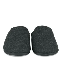 Chaussons NOIR Homme Motif Uni A Enfiler