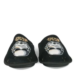 Chaussons NOIR Homme Motif Uni A Enfiler