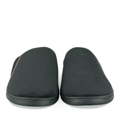 Chaussons NOIR Homme Motif Uni A Enfiler
