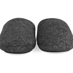 Chaussons NOIR Homme Motif Uni A Enfiler