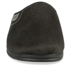 Chaussons NOIR Homme Motif Uni A Enfiler