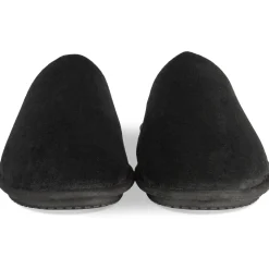 Chaussons NOIR Homme Motif Uni A Enfiler