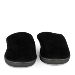 Chaussons NOIR Homme Motif Uni A Enfiler