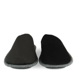 Chaussons NOIR Homme Motif Uni A Enfiler