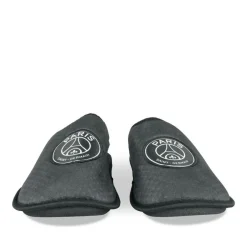Chaussons NOIR Homme Motif Uni A Enfiler