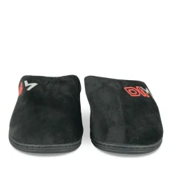 Chaussons NOIR Homme Motif Uni A Enfiler