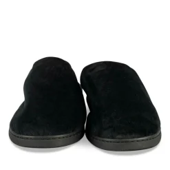 Chaussons NOIR Homme Motif Uni A Enfiler