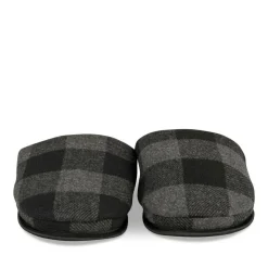 Chaussons NOIR Homme Motif Uni A Enfiler
