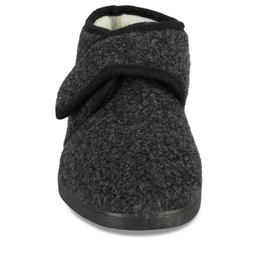 Chaussons NOIR Homme Motif Uni Scratch