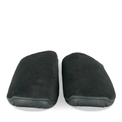 Chaussons NOIR Homme Motif Uni A Enfiler