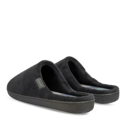 Chaussons NOIR Homme Motif Uni A Enfiler