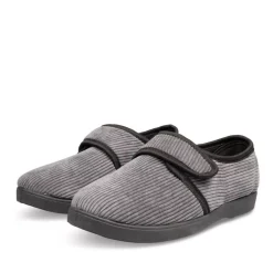 Chaussons NOIR Homme Motif Uni Scratch
