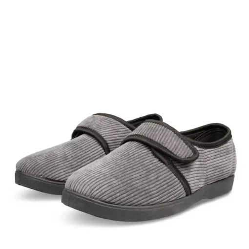 Chaussons NOIR Homme Motif Uni Scratch