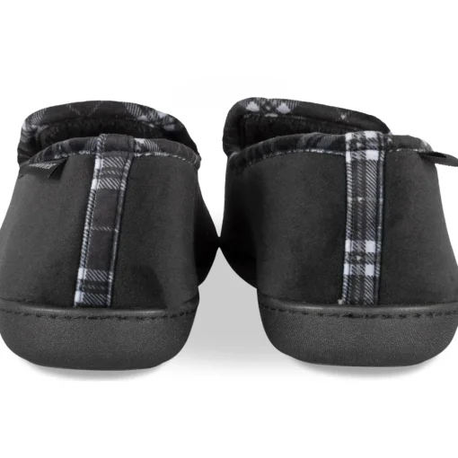 Chaussons NOIR Homme Motif Uni A Enfiler