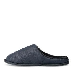 Chaussons NOIR Homme Motif Uni A Enfiler