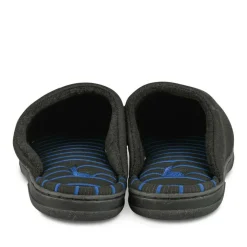 Chaussons NOIR Homme Motif Uni A Enfiler