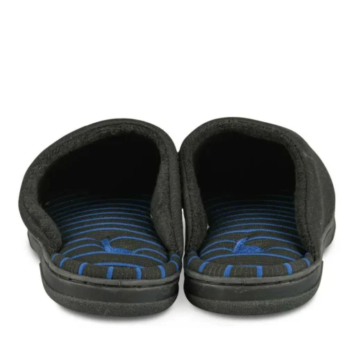 Chaussons NOIR Homme Motif Uni A Enfiler