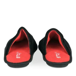 Chaussons NOIR Homme Motif Uni A Enfiler