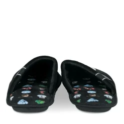 Chaussons NOIR Homme Motif Uni A Enfiler