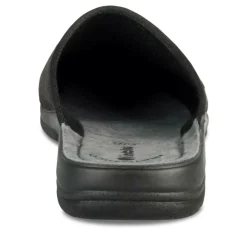 Chaussons NOIR Homme Motif Uni A Enfiler