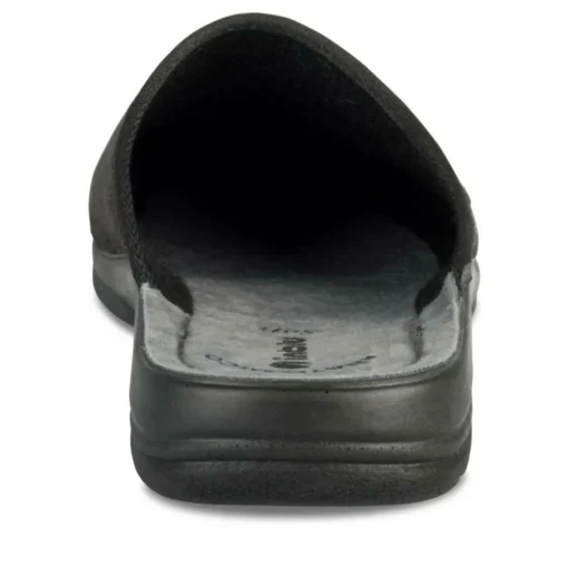 Chaussons NOIR Homme Motif Uni A Enfiler