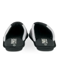 Chaussons NOIR Homme Motif Uni A Enfiler