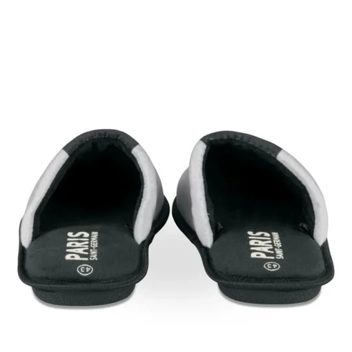 Chaussons NOIR Homme Motif Uni A Enfiler