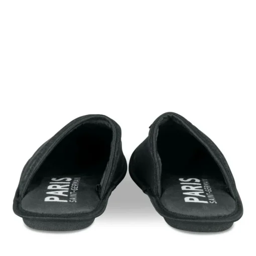 Chaussons NOIR Homme Motif Uni A Enfiler
