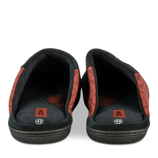 Chaussons NOIR Homme Motif Uni A Enfiler