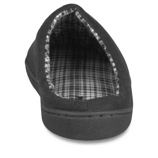 Chaussons NOIR Homme Motif Uni A Enfiler