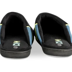 Chaussons NOIR Homme Motif Uni A Enfiler