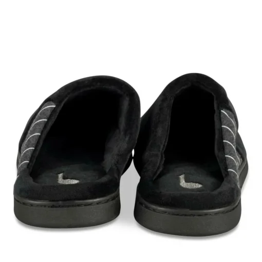 Chaussons NOIR Homme Motif Uni A Enfiler