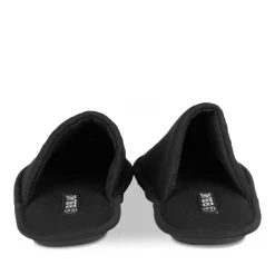 Chaussons NOIR Homme Motif Uni A Enfiler