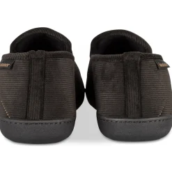 Chaussons NOIR Homme Motif Uni A Enfiler