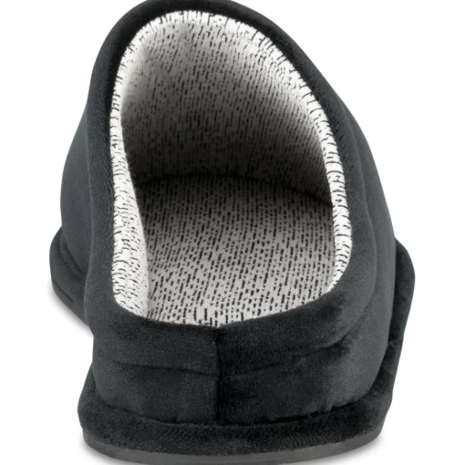 Chaussons NOIR Homme Motif Uni A Enfiler