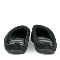 Chaussons NOIR Homme Motif Uni A Enfiler