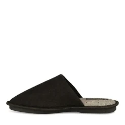 Chaussons NOIR Homme Motif Uni A Enfiler