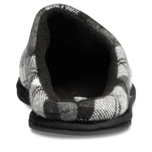 Chaussons NOIR Homme Motif Carreaux A Enfiler