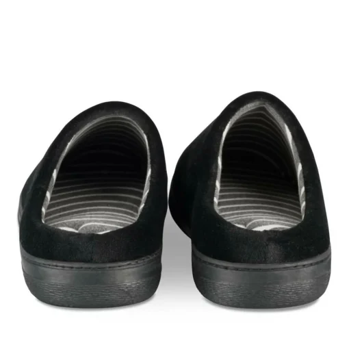 Chaussons NOIR Homme Motif Uni A Enfiler