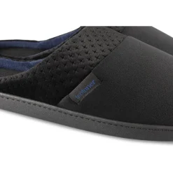 Chaussons NOIR Homme Motif Uni A Enfiler