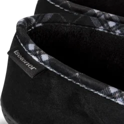 Chaussons NOIR Homme Motif Uni A Enfiler
