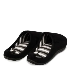 Chaussons NOIR Homme Motif Uni A Enfiler