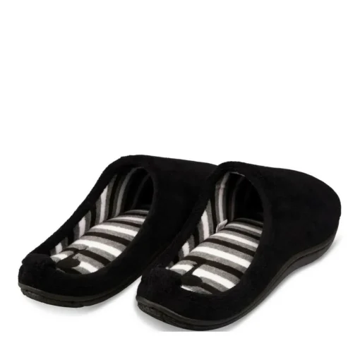 Chaussons NOIR Homme Motif Uni A Enfiler