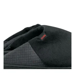 Chaussons NOIR Homme Motif Uni A Enfiler