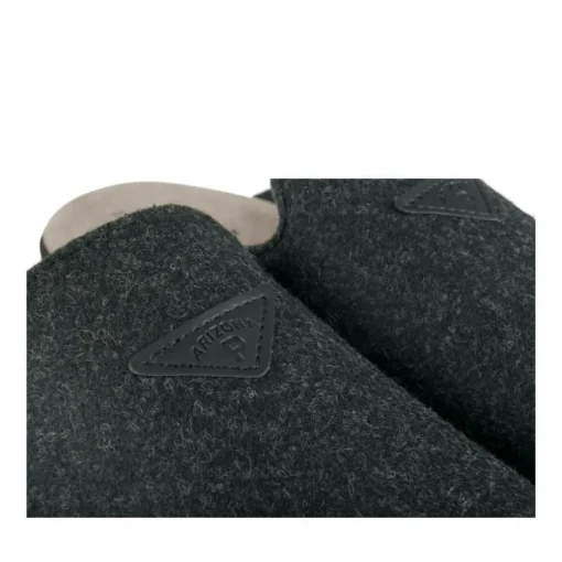 Chaussons NOIR Homme Motif Uni A Enfiler