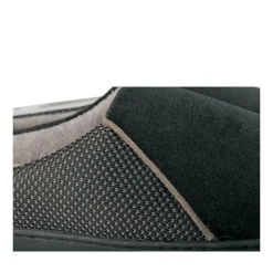 Chaussons NOIR Homme Motif Uni A Enfiler
