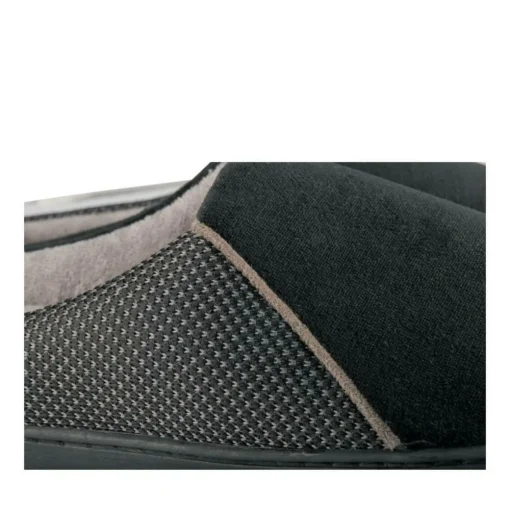 Chaussons NOIR Homme Motif Uni A Enfiler