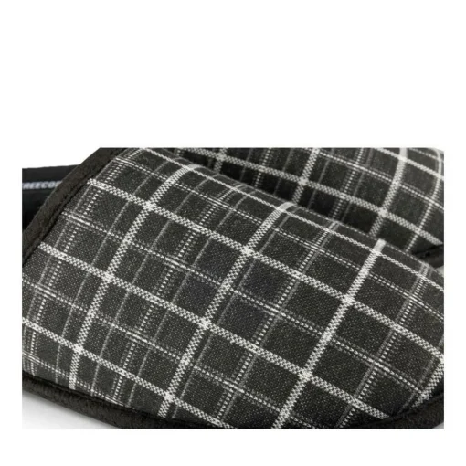 Chaussons NOIR Homme Motif Carreaux A Enfiler